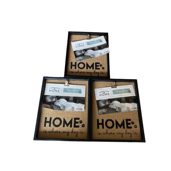 [Lot of 3] 4x6 Photo Frame “Home Is Where My Dog Is” Complete Home Item 175813 - Picture 1 of 11
